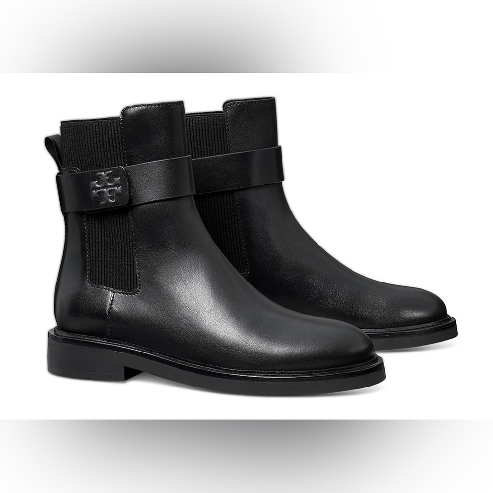 NIB TORY BURCH Women's Double T Buckled Chelsea Boots